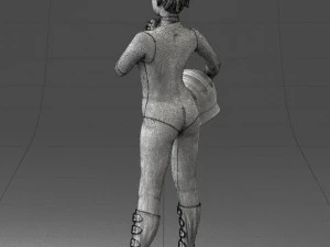 космическая девушка 0411 3D Модель