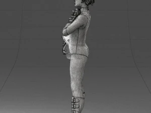 космическая девушка 0411 3D Модель