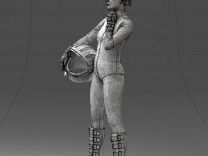 космическая девушка 0411 3D Модель