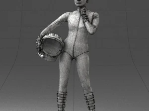 космическая девушка 0411 3D Модель