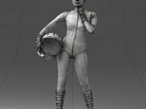 космическая девушка 0411 3D Модель