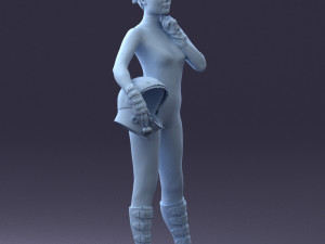 space girl 0411 3d print ready Modelo de impresión 3D