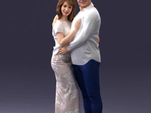 000093 Happy Couple 1120 3dp 3D Print Model