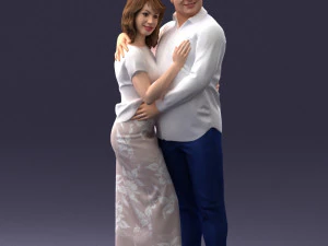 000093 Happy Couple 1120 3dp 3D Print Model