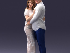 000093 Happy Couple 1120 3dp Modèles 3D en vedette