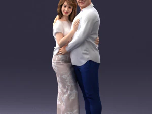 000093 Happy Couple 1120 3dp 3D Print Model