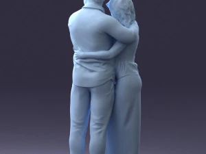 000093 Happy Couple 1120 3dp 3D Print Model
