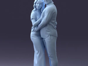 000093 Happy Couple 1120 3dp 3D Print Model
