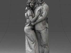 000093 Happy Couple 1120 3dp Modèles 3D en vedette