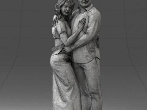 000093 Happy Couple 1120 3dp 3D Print Model