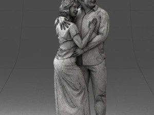000093 Happy Couple 1120 3dp 3D Print Model