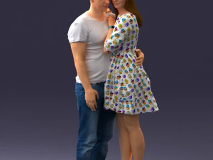 000086 Romantic Couple 1017 3D Model