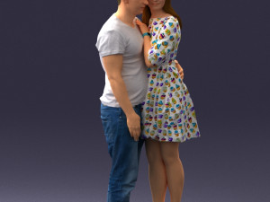 000086 Romantic Couple 1017 3D Model