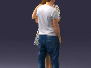 000086 Romantic Couple 1017 3D Model