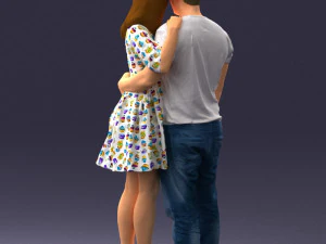 000086 Romantic Couple 1017 3D Model