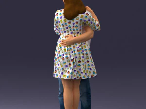 000086 Romantic Couple 1017 3D Model
