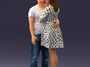 000086 Romantic Couple 1017 3D Model