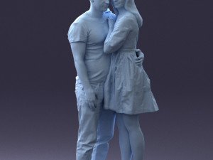000086 Romantic Couple 1017 3D Model