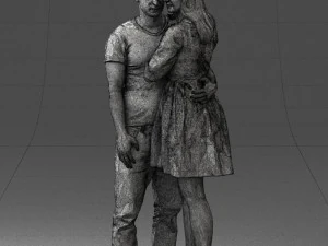 000086 Romantic Couple 1017 3D Model