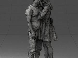 000086 Romantic Couple 1017 3D Model