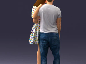 000086 Romantic Couple 1017 3dp 3D Print Model