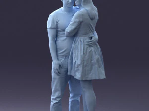 000086 Romantic Couple 1017 3dp 3D Print Model