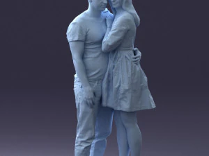 000086 Romantic Couple 1017 3dp 3D Print Model