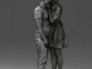 000086 Romantic Couple 1017 3dp 3D Print Model