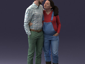 man with pregnant woman 0328-3 3D Model