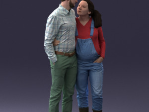 man with pregnant woman 0328-3 3D-Modell