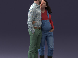 man with pregnant woman 0328-3 3D-Modell