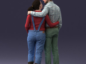 man with pregnant woman 0328-3 3D-Modell