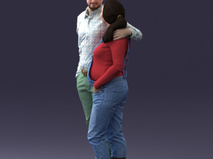 man with pregnant woman 0328-3 3D-Modell
