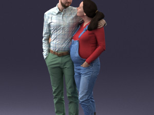 man with pregnant woman 0328-3 3D-Modell