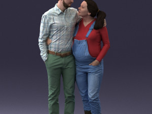 man with pregnant woman 0328-3 3D-Modell