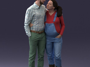 man with pregnant woman 0328-3 3D-Modell