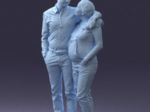 man with pregnant woman 0328-3 3D-Modell