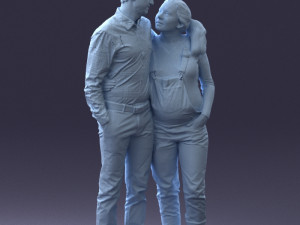 man with pregnant woman 0328-3 3D-Modell