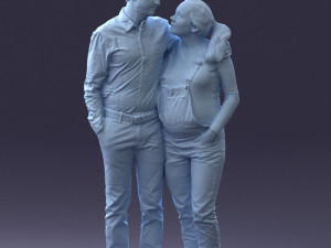 man with pregnant woman 0328-3 3d print ready Modèles 3D en vedette