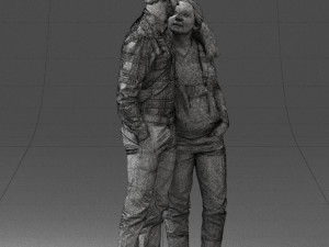 man with pregnant woman 0328-3 3d print ready Modèles 3D en vedette