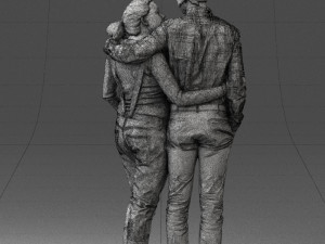 man with pregnant woman 0328-3 3d print ready Modèles 3D en vedette