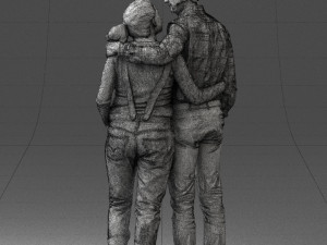 man with pregnant woman 0328-3 3d print ready Modèles 3D en vedette