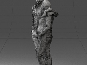man with pregnant woman 0328-3 3d print ready Modèles 3D en vedette