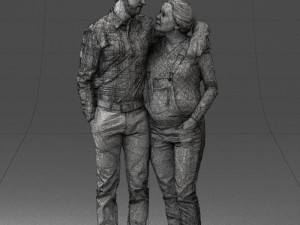 man with pregnant woman 0328-3 3d print ready Modèles 3D en vedette