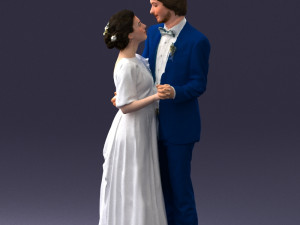 wedding couple 0430-2 3d print ready 3D Print Model