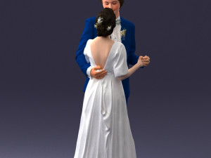 wedding couple 0430-2 3d print ready 3D Print Model