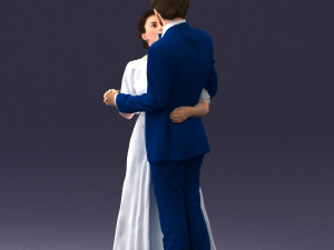 wedding couple 0430-2 3d print ready 3D Print Model