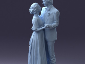 wedding couple 0430-2 3d print ready 3D Print Model
