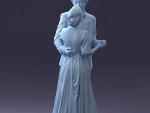 wedding couple 0430-2 3d print ready 3D Print Model
