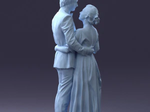 wedding couple 0430-2 3d print ready 3D Print Model